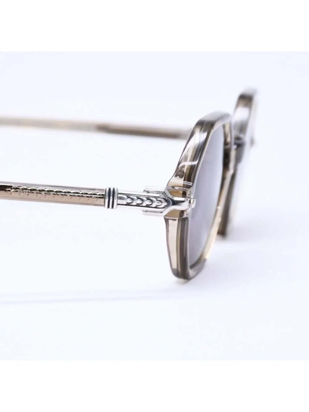 Chrome Hearts Clitco-a Sunglasses Eyewear 46 Flairnie Octagon Clear Olive